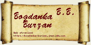 Bogdanka Burzan vizit kartica